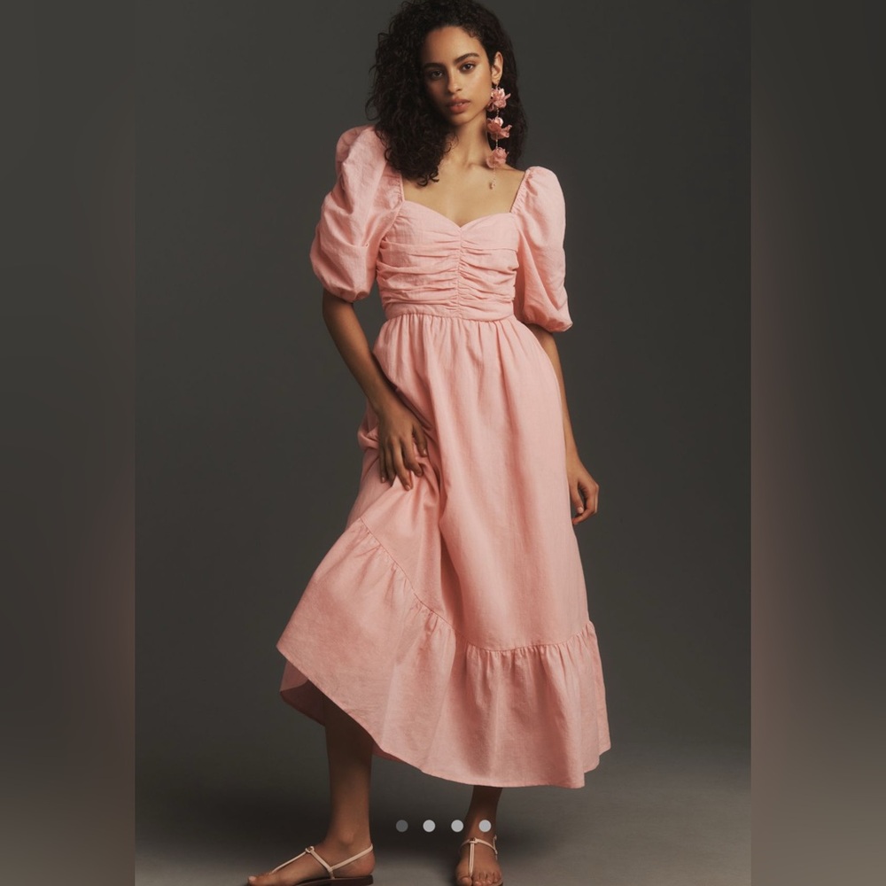 NWT midi English factory dress size M in pretty pink